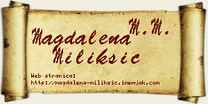 Magdalena Milikšić vizit kartica